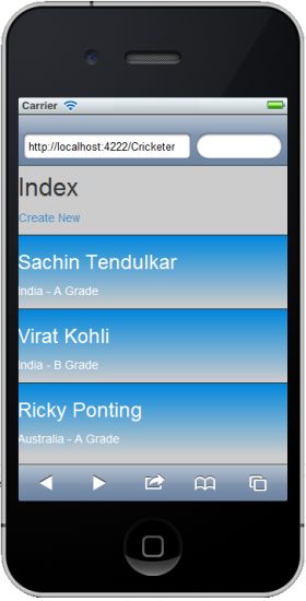 jQuery mobile View